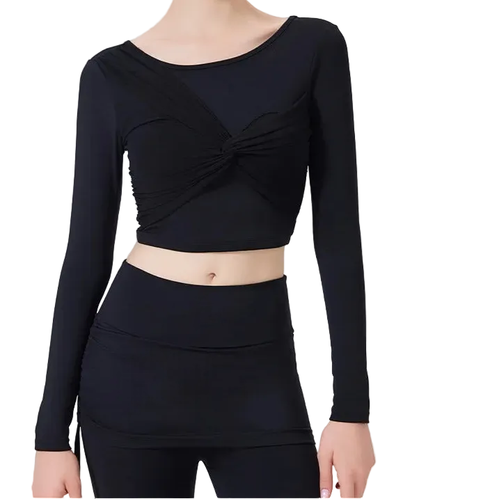 Mesh Knot Long Sleeve Top