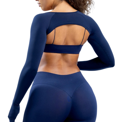Long Sleeve Cut Out Sports Bra