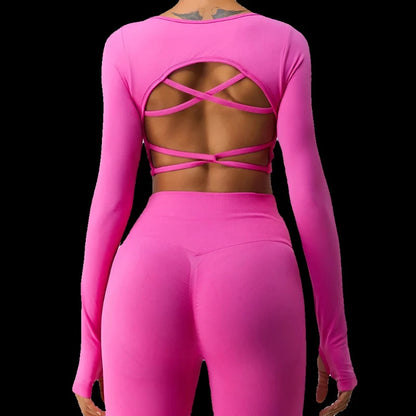 Criss Cross Back Long Sleeve