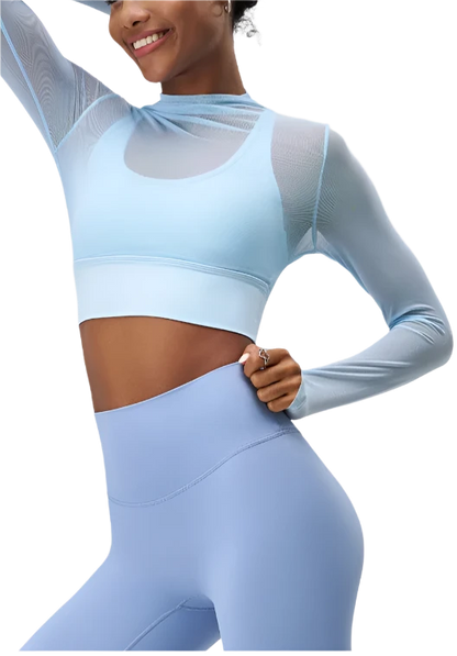 Mesh Long Sleeved Sports Bra