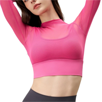 Mesh Long Sleeved Sports Bra