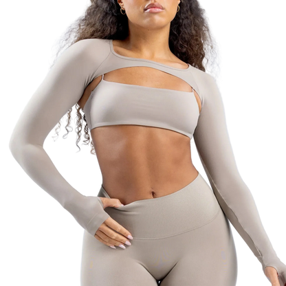 Long Sleeve Cut Out Sports Bra