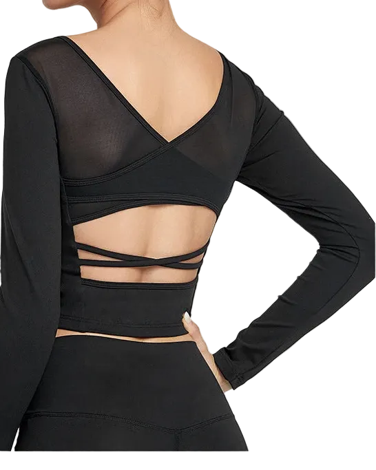 Mesh Criss Cross Long Sleeve