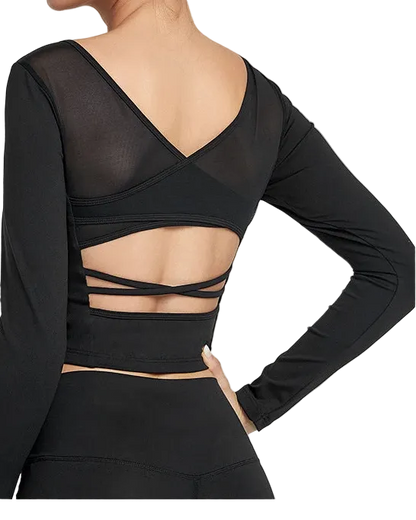 Mesh Criss Cross Long Sleeve