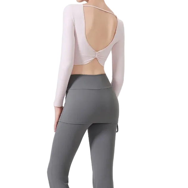 Mesh Knot Long Sleeve Top