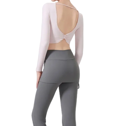 Mesh Knot Long Sleeve Top