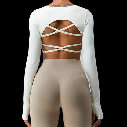 Criss Cross Back Long Sleeve