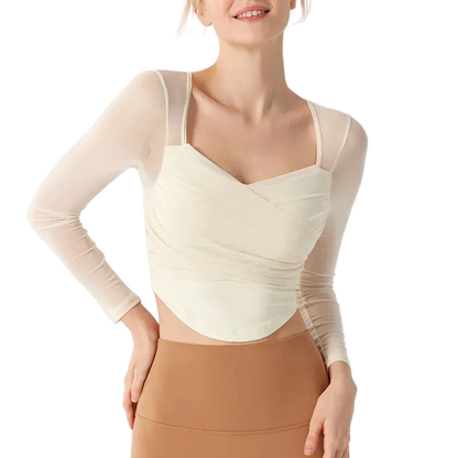 Mesh Long Sleeve Top