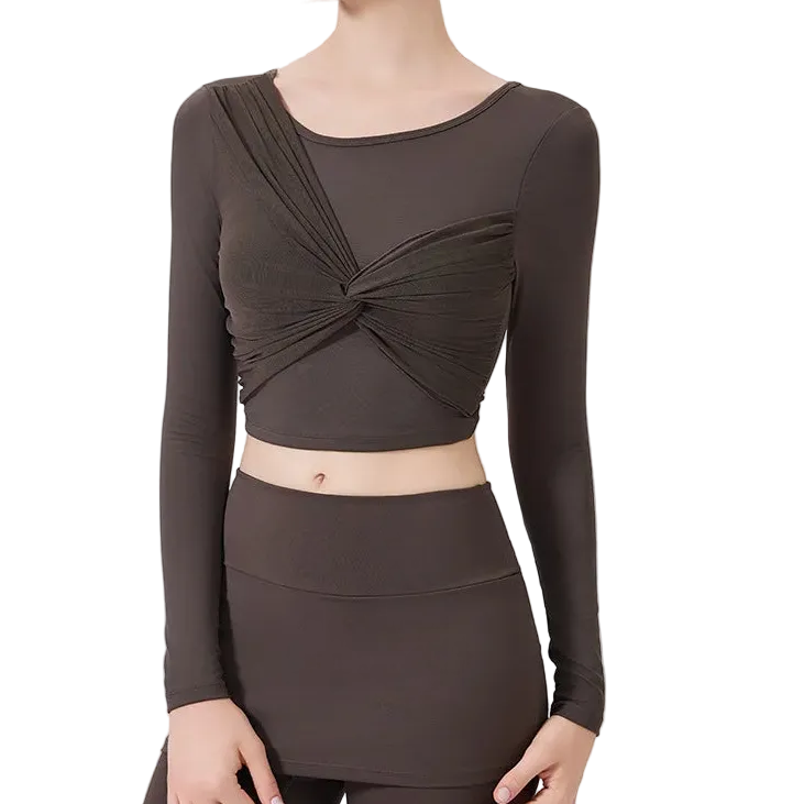 Mesh Knot Long Sleeve Top