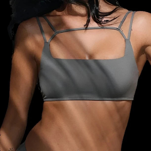 Square Cut Out Sports Bra