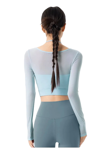 Mesh Halter Long Sleeve