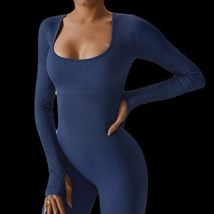 Tummy Control Long Sleeve Jumpsuit