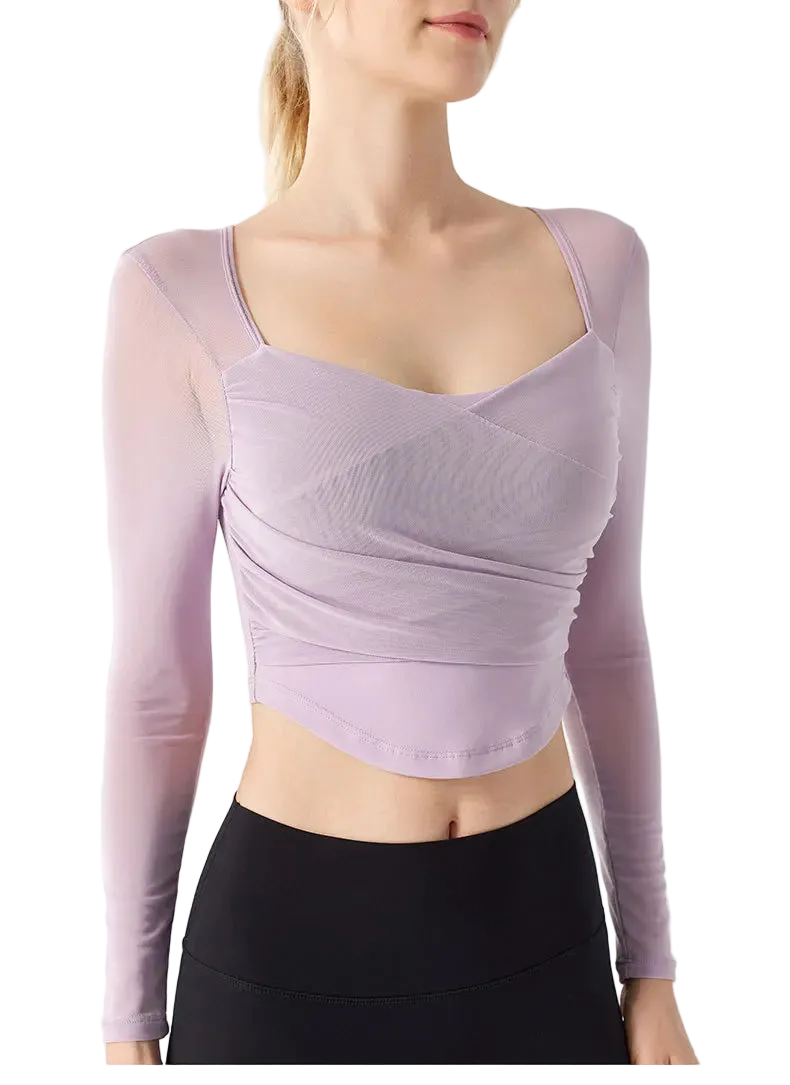 Mesh Long Sleeve Top