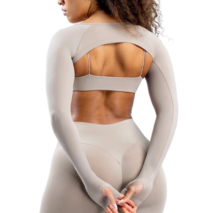 Long Sleeve Cut Out Sports Bra