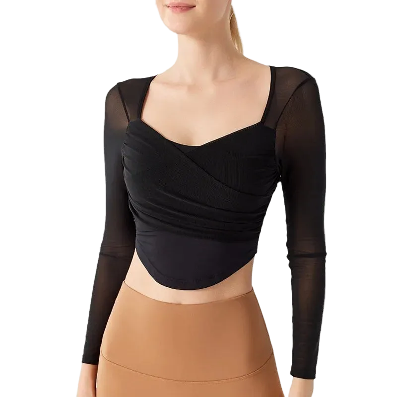 Mesh Long Sleeve Top