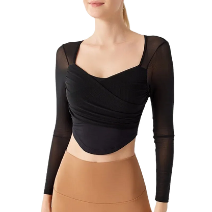 Mesh Long Sleeve Top