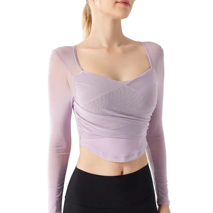 Mesh Long Sleeve Top