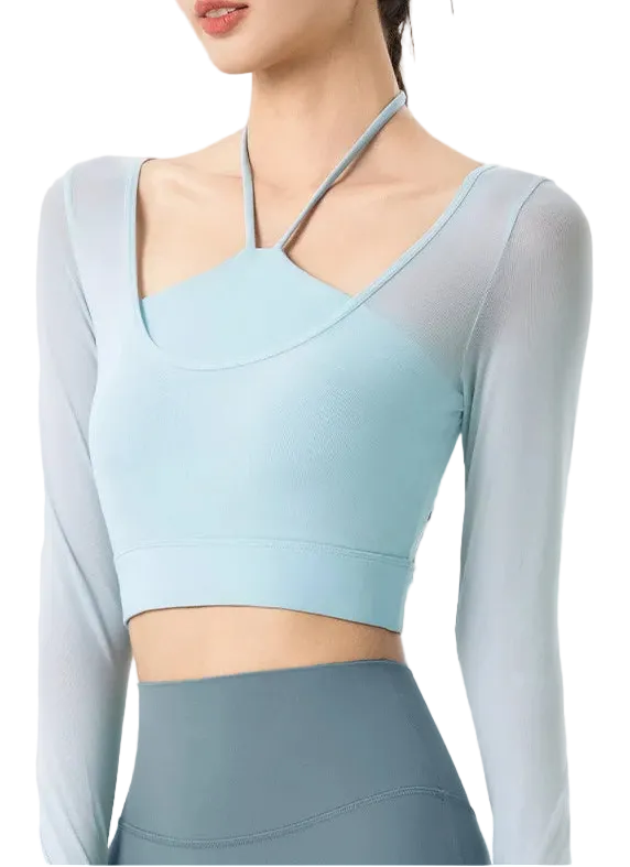 Mesh Halter Long Sleeve