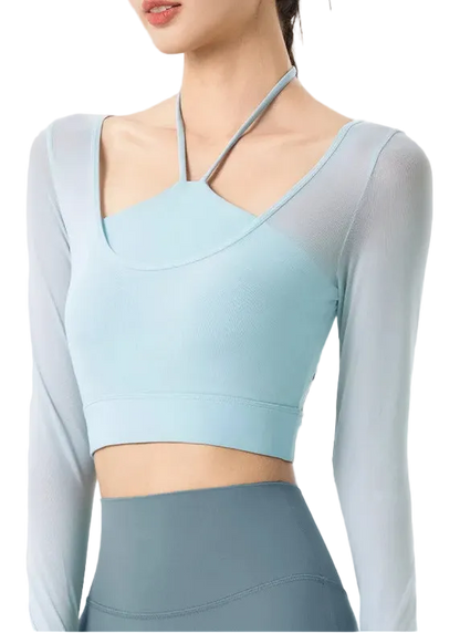 Mesh Halter Long Sleeve