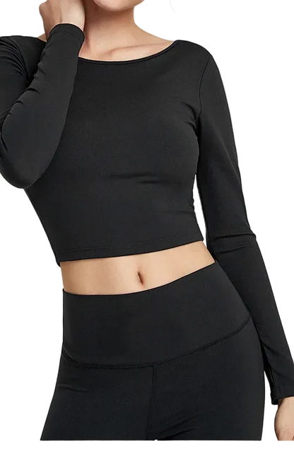 Mesh Criss Cross Long Sleeve