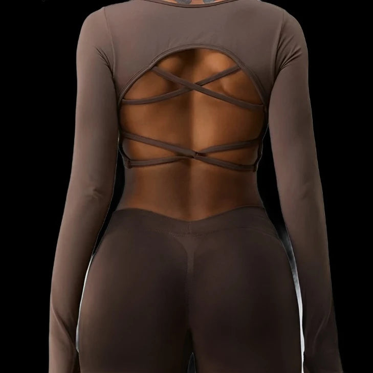 Criss Cross Back Long Sleeve