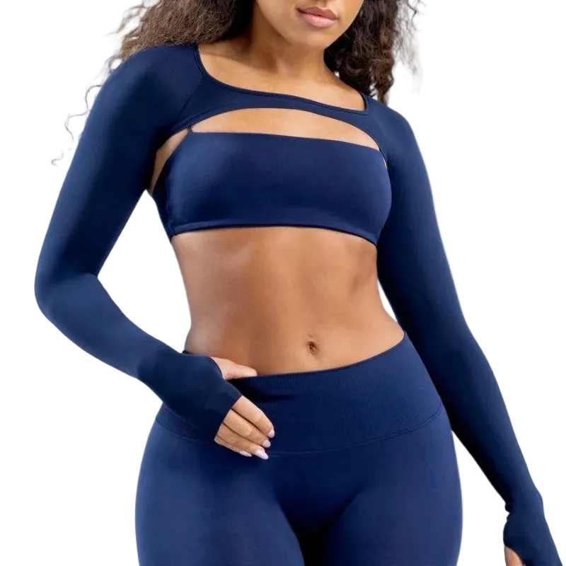 Long Sleeve Cut Out Sports Bra