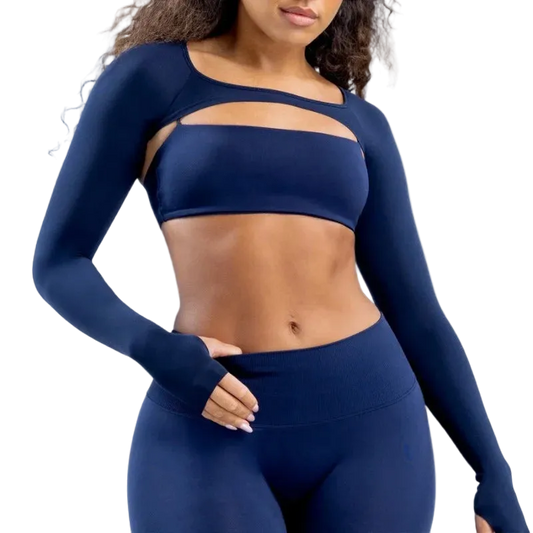 Long Sleeve Cut Out Sports Bra