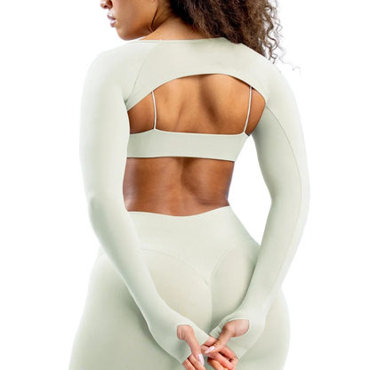 Long Sleeve Cut Out Sports Bra
