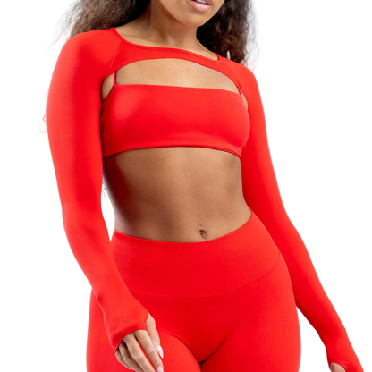 Long Sleeve Cut Out Sports Bra