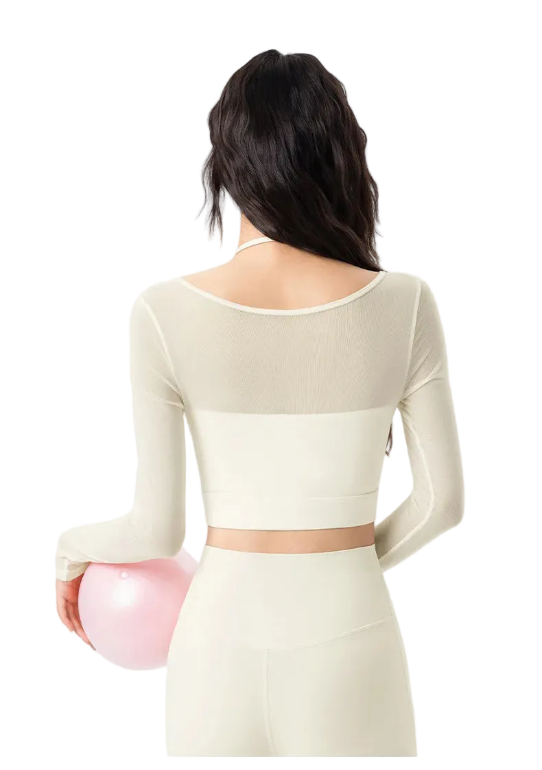Mesh Halter Long Sleeve