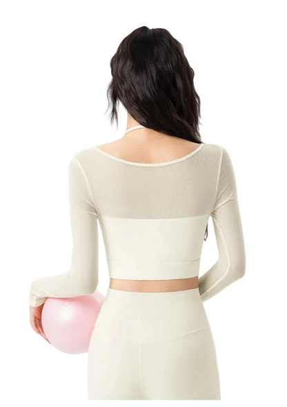 Mesh Halter Long Sleeve