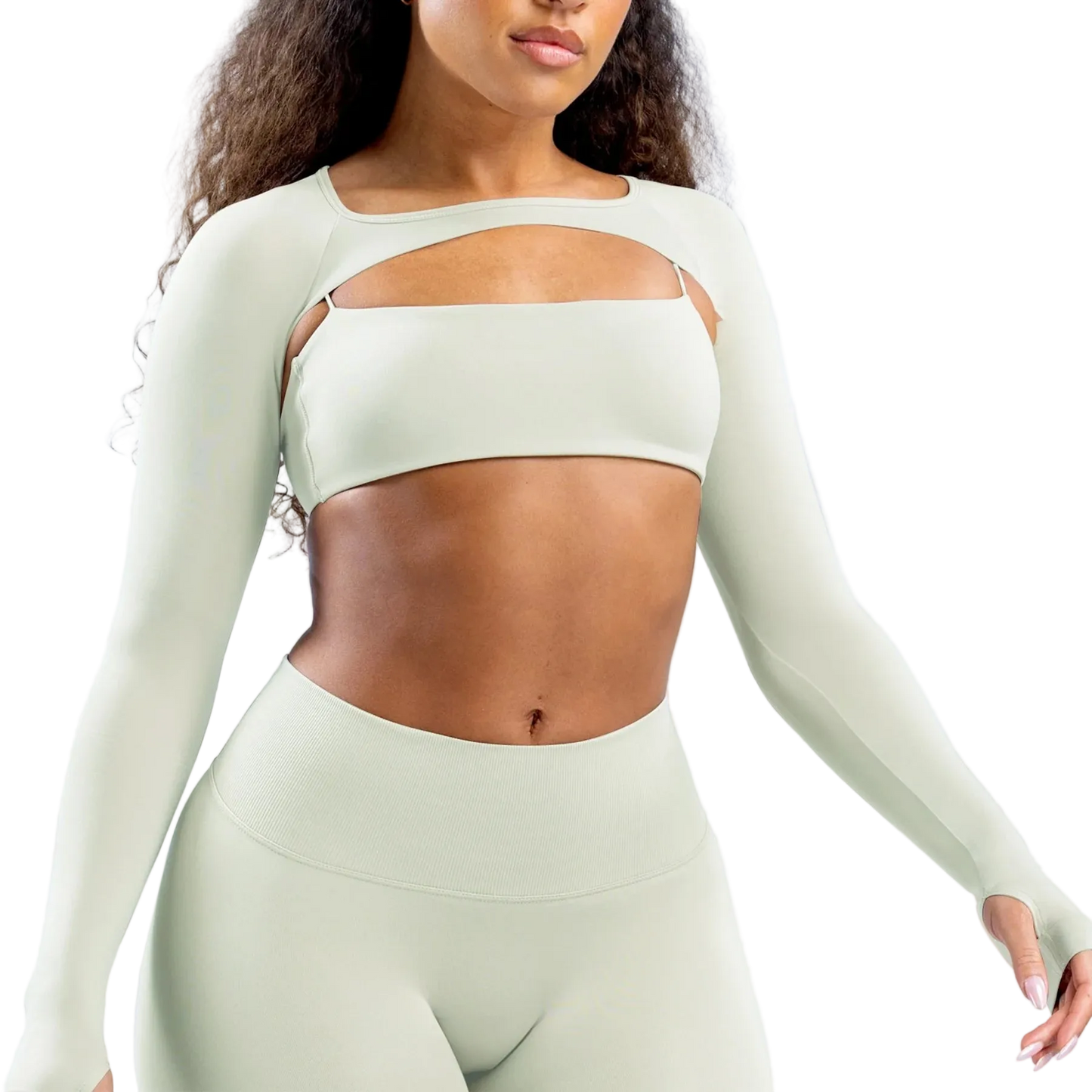 Long Sleeve Cut Out Sports Bra
