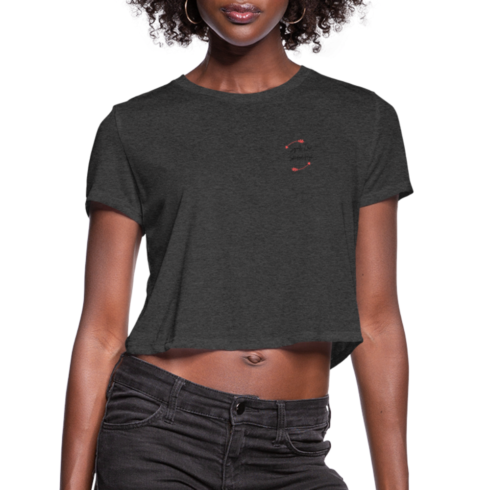 CATletix High Standards Crop Tee - deep heather