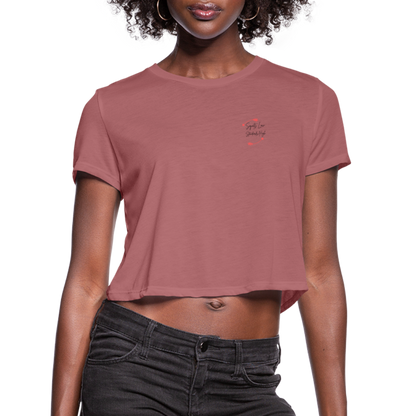 CATletix High Standards Crop Tee - mauve