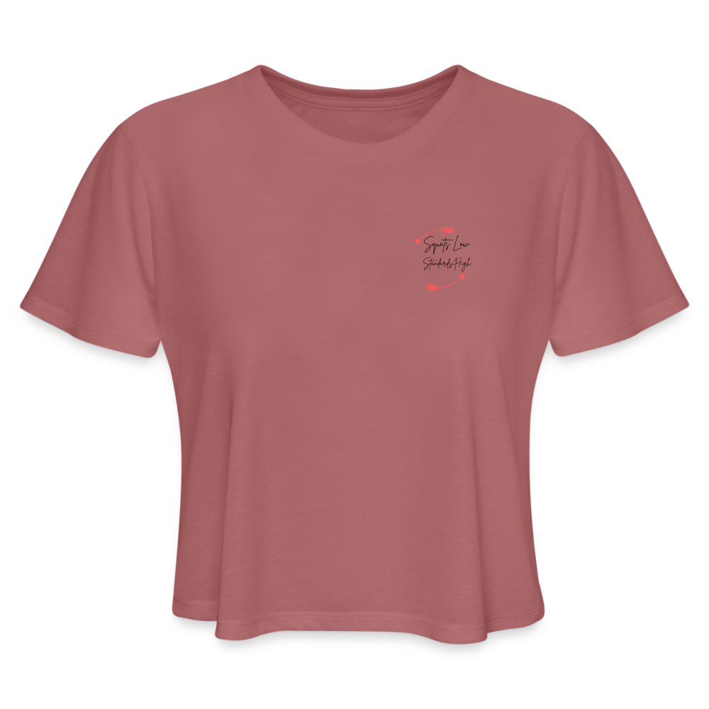 CATletix High Standards Crop Tee - mauve