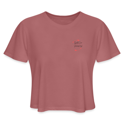 CATletix High Standards Crop Tee - mauve