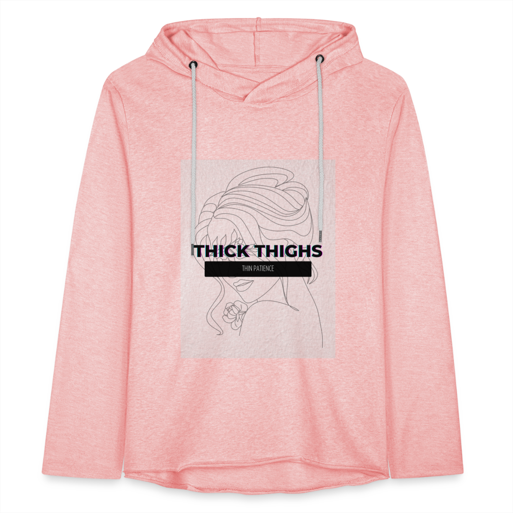 CATletix Thick Thighs Hoodie - cream heather pink