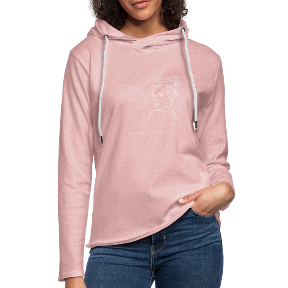 CATletix Resting Gym Face Hoodie - cream heather pink