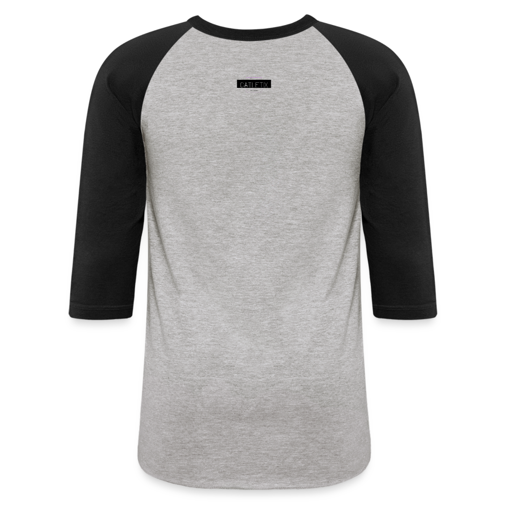 CATletix Fitish Baseball Tee - heather gray/black