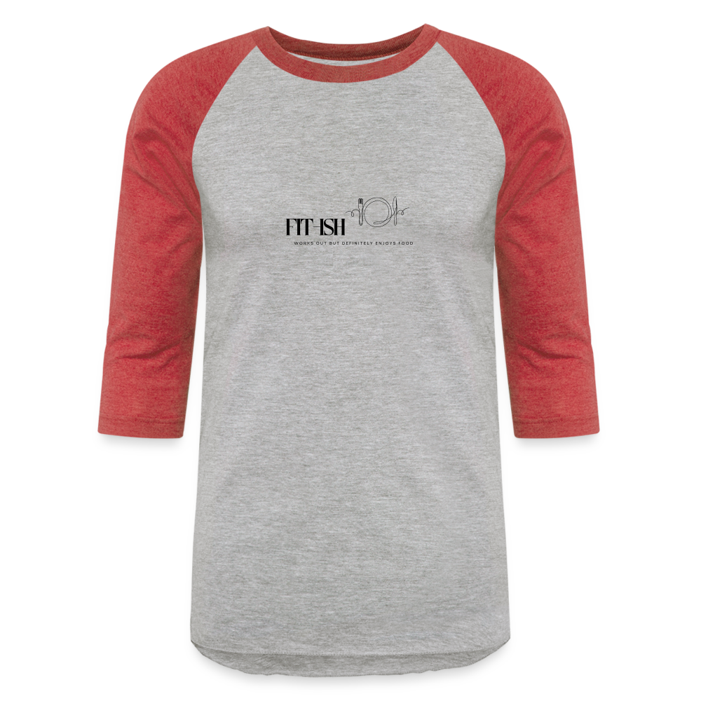 CATletix Fitish Baseball Tee - heather gray/red