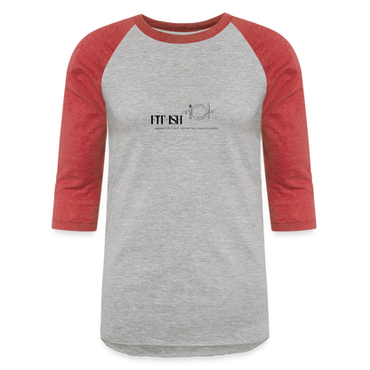 CATletix Fitish Baseball Tee - heather gray/red