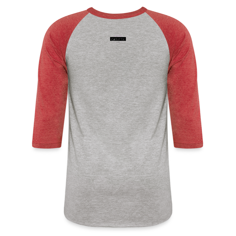 CATletix Fitish Baseball Tee - heather gray/red