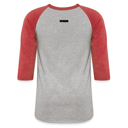 CATletix Fitish Baseball Tee - heather gray/red