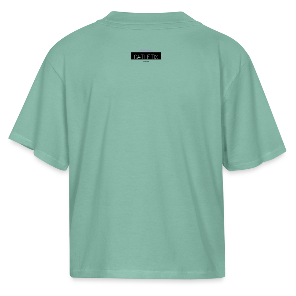 CATletix More Chances Boxy Tee - saltwater