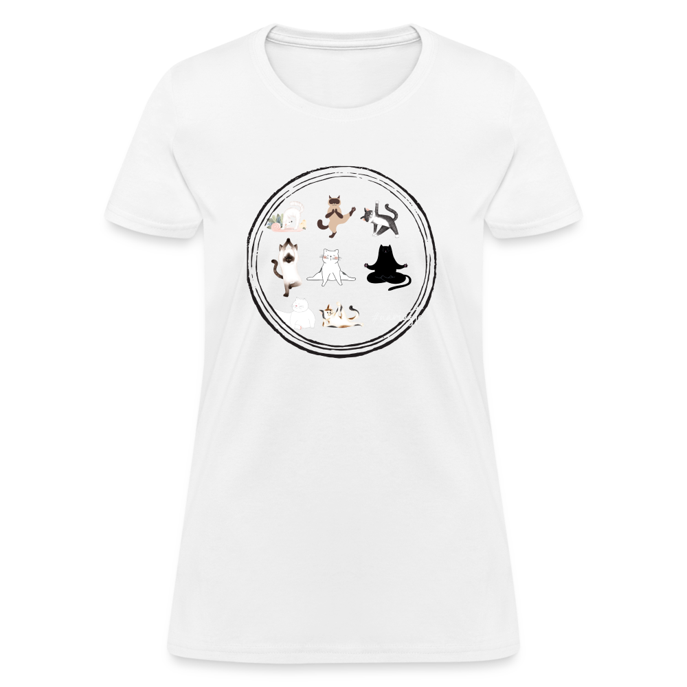 CATletix™ Cat Yoga Women's T-Shirt - white