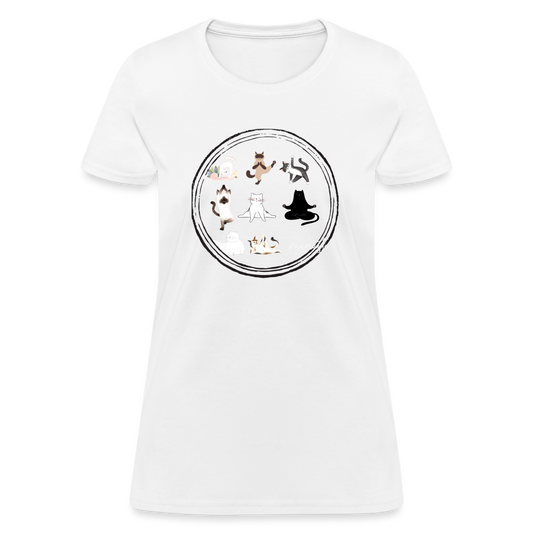 CATletix™ Cat Yoga Women's T-Shirt - white