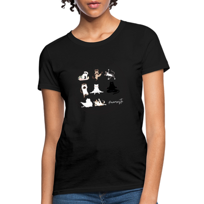 CATletix™ Cat Yoga Women's T-Shirt - black