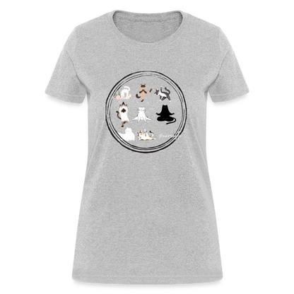 CATletix™ Cat Yoga Women's T-Shirt - heather gray