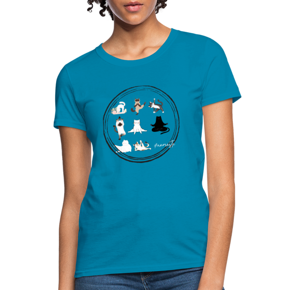 CATletix™ Cat Yoga Women's T-Shirt - turquoise