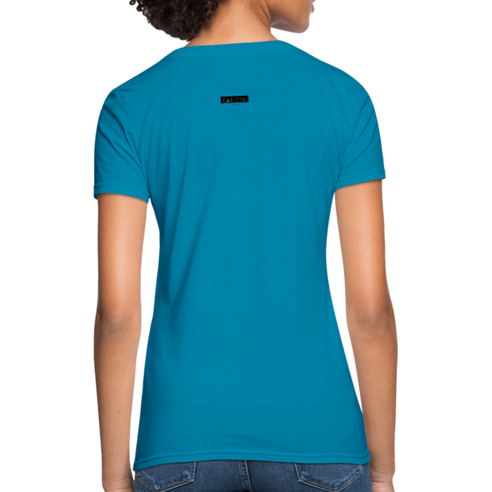 CATletix™ Cat Yoga Women's T-Shirt - turquoise